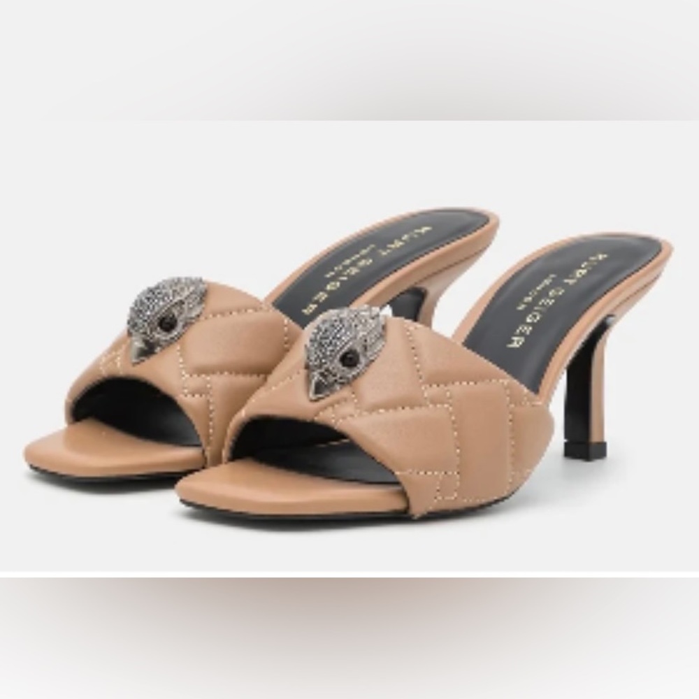 Kurt Geiger London Womens Kensington Tan Mules US 7